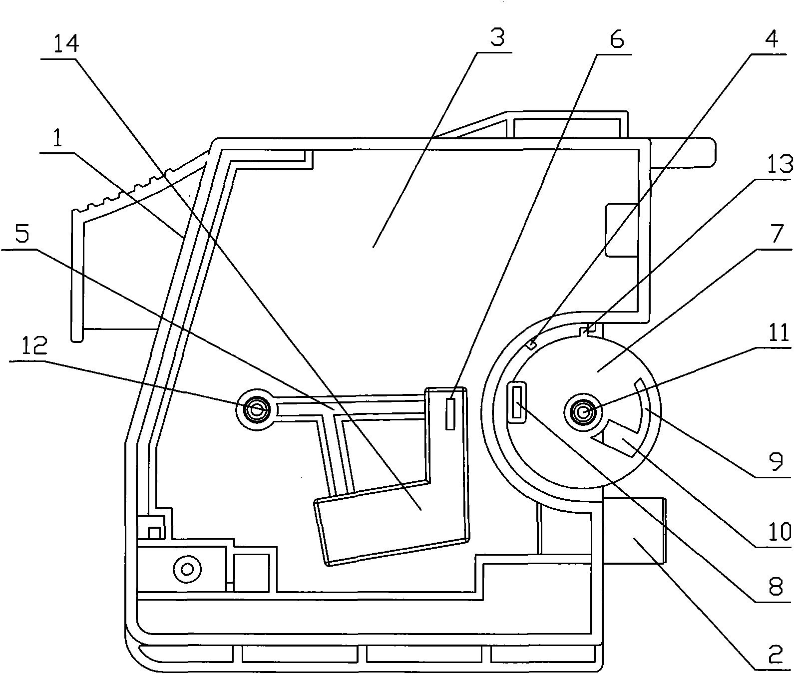 Ink box with steering wheel detection mechanism