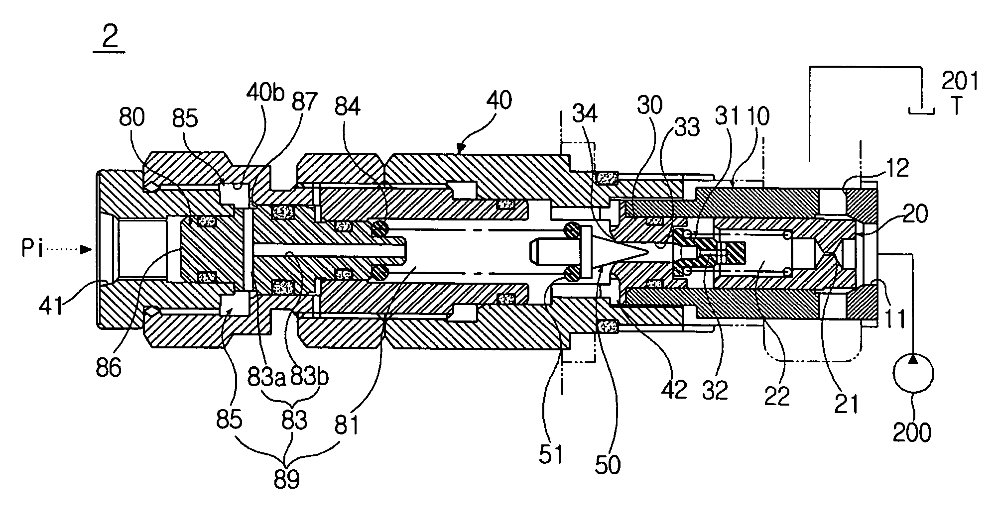 Pilot operated relief valve