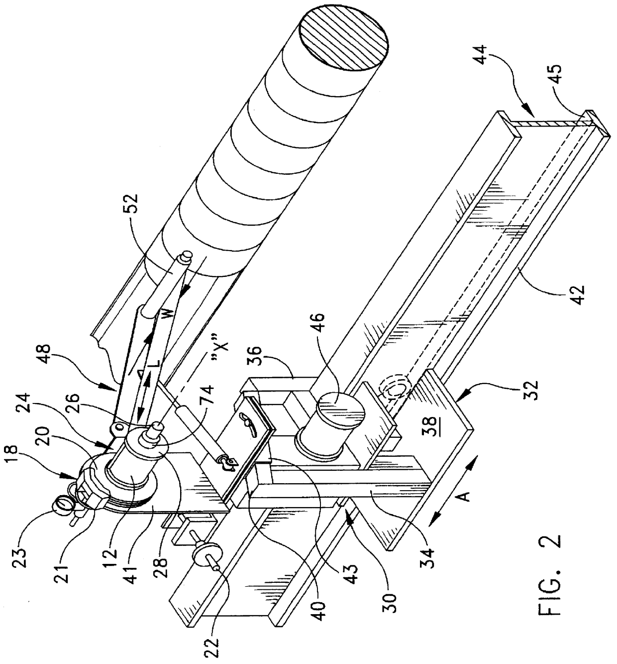 Machine for applying a protective material onto a pipe