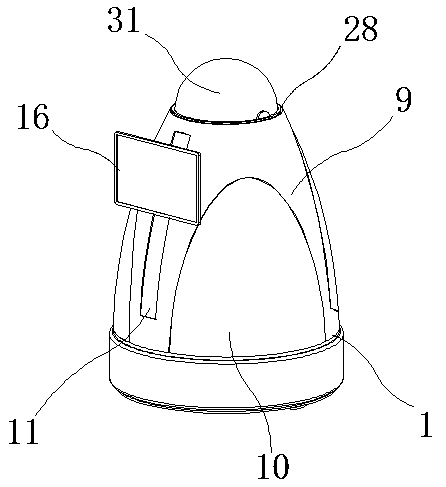 AI interaction robot with built-in emergency power supply