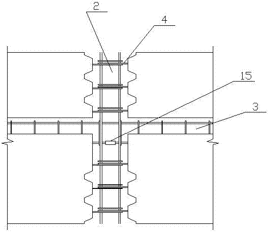 Composite structure of prefabricated bearing concrete wallboard and construction method thereof