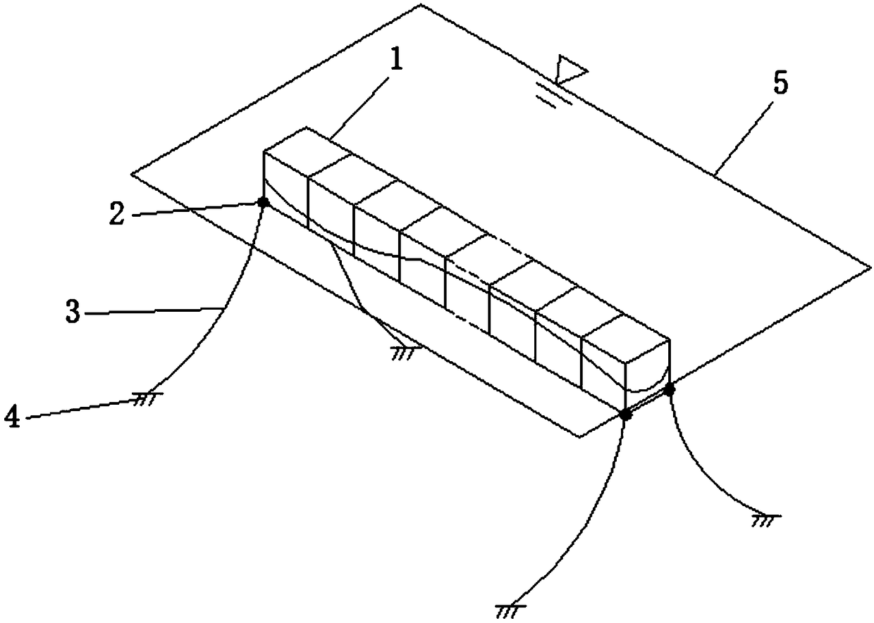 Liquid tank buoy-type wave energy power generation device integrated to floating breakwater