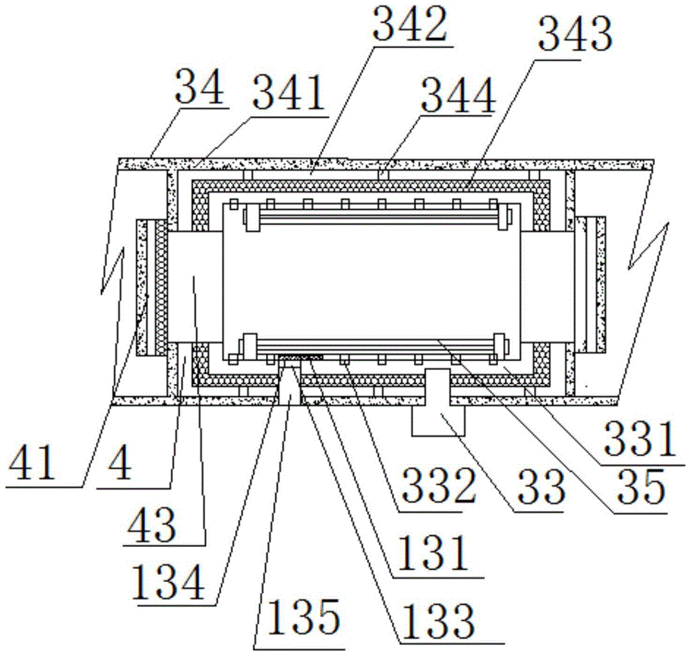 A three-chamber vacuum furnace for self-opening and closing anti-corrosion and sewage dry purification observation monitoring operation