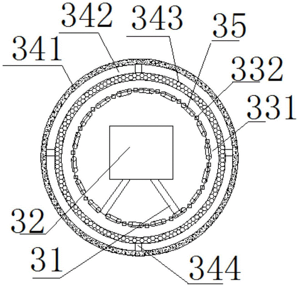 A three-chamber vacuum furnace for self-opening and closing anti-corrosion and sewage dry purification observation monitoring operation