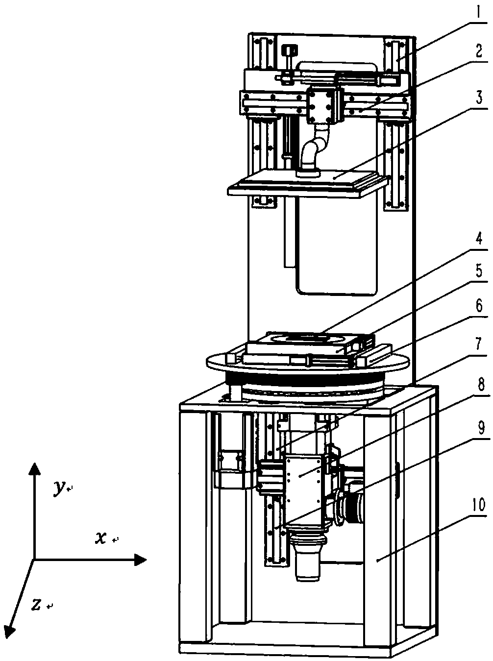 Orthogonal linear scanning CL imaging system and analysis method