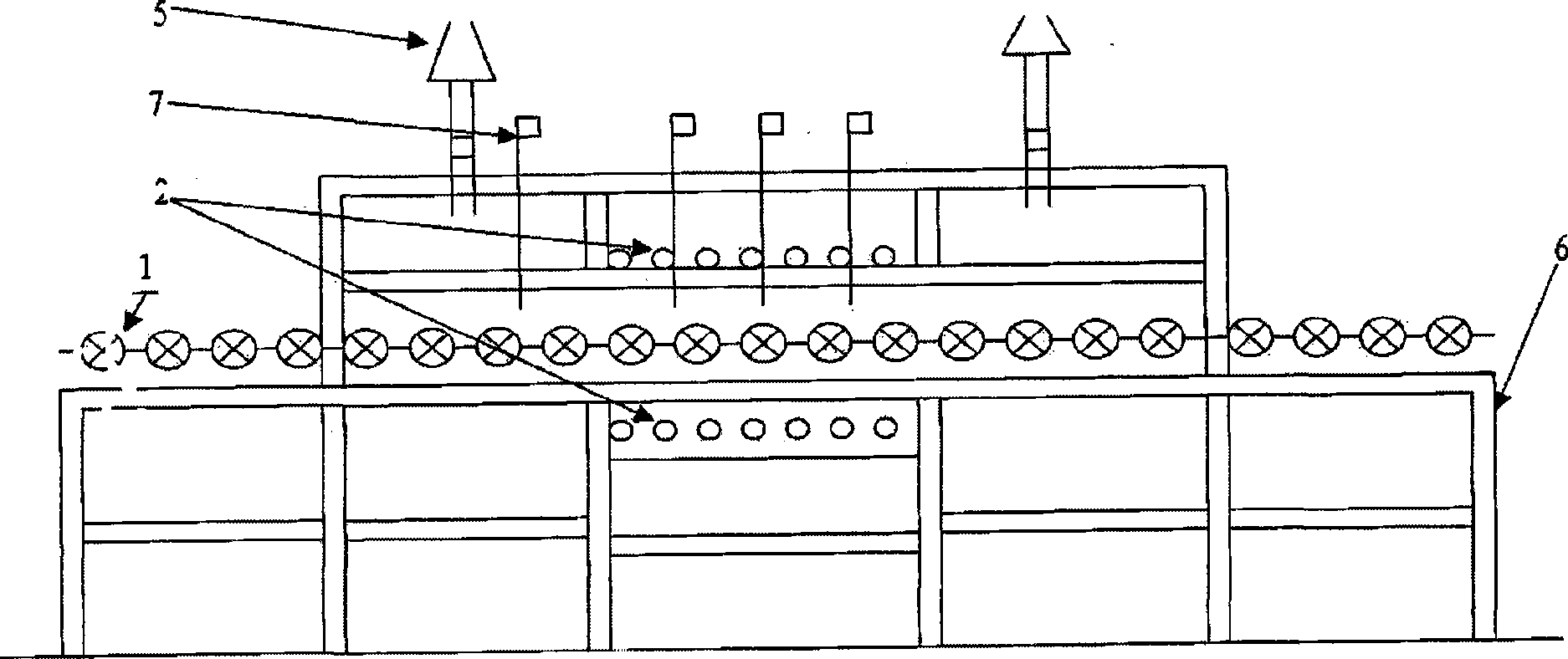 Calcination equipment for producing photocatalyst material