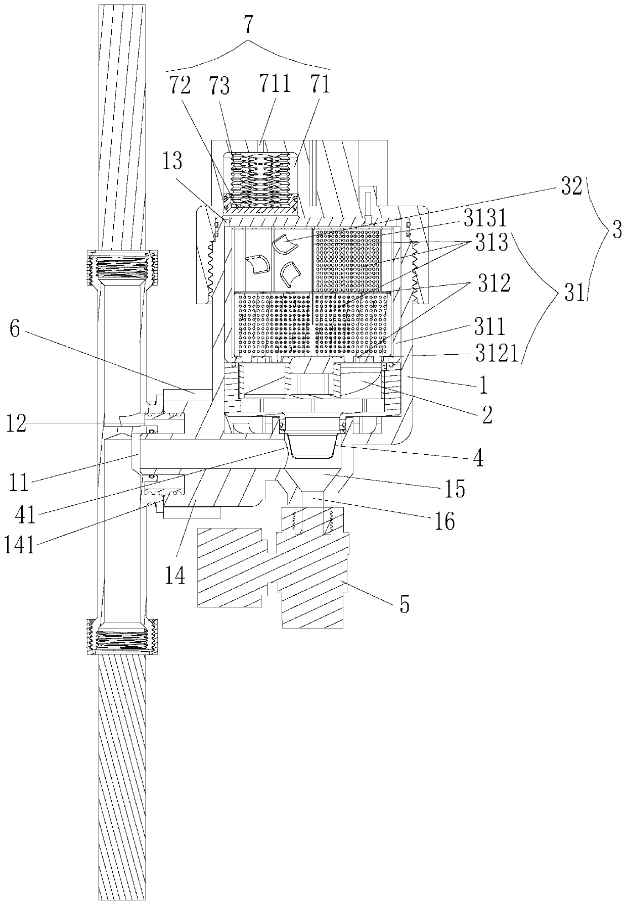 Waterway scale inhibition device and scale inhibition method thereof