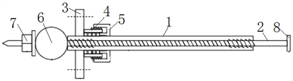 Clogged container dredging tool for cleaning