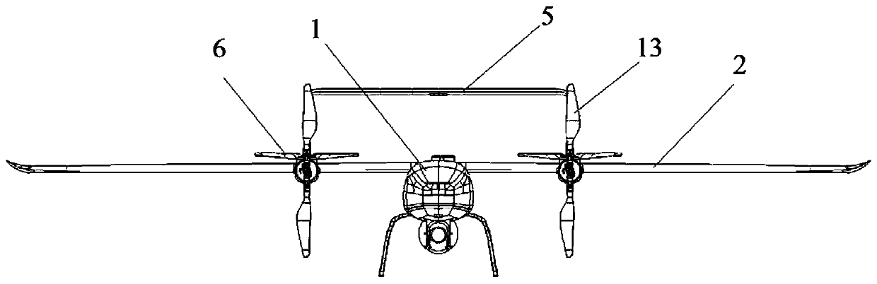 Tilting hybrid power fly-by-wire vertical take-off and landing fixed-wing unmanned aerial vehicle