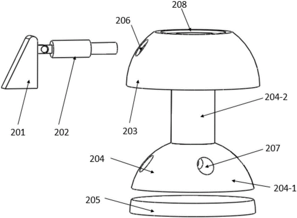 Robot foot device with self-adaptive capability to terrains