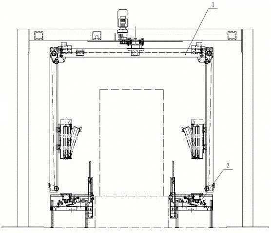 Dual-membrane-rack high-speed cantilever type winding machine