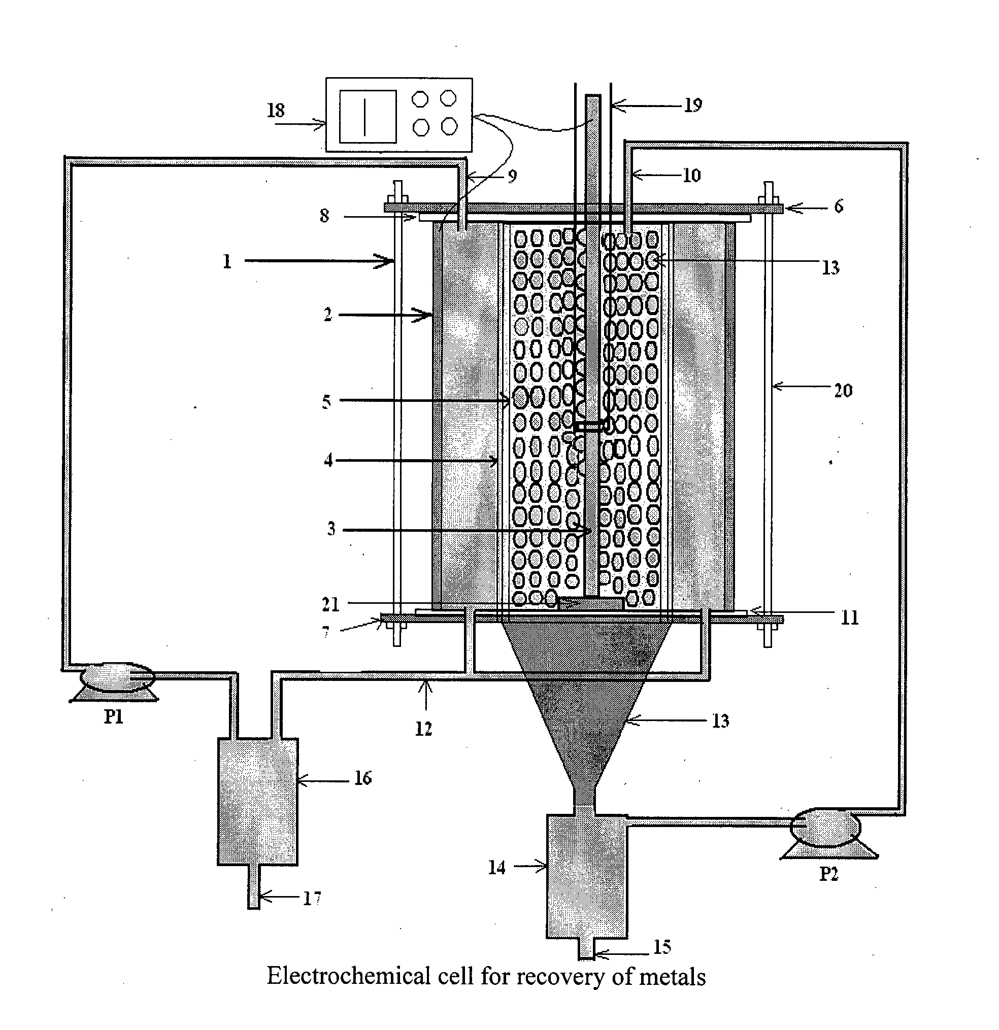 Electrochemical cell used in production of hydrogen using cu-cl thermochemical cycle