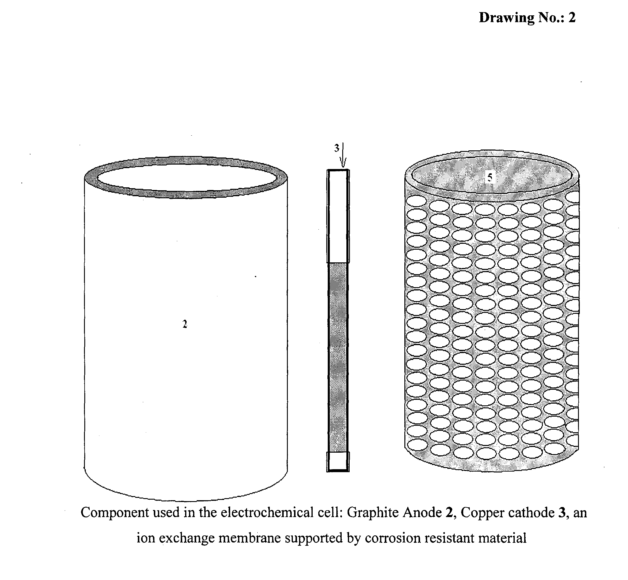 Electrochemical cell used in production of hydrogen using cu-cl thermochemical cycle