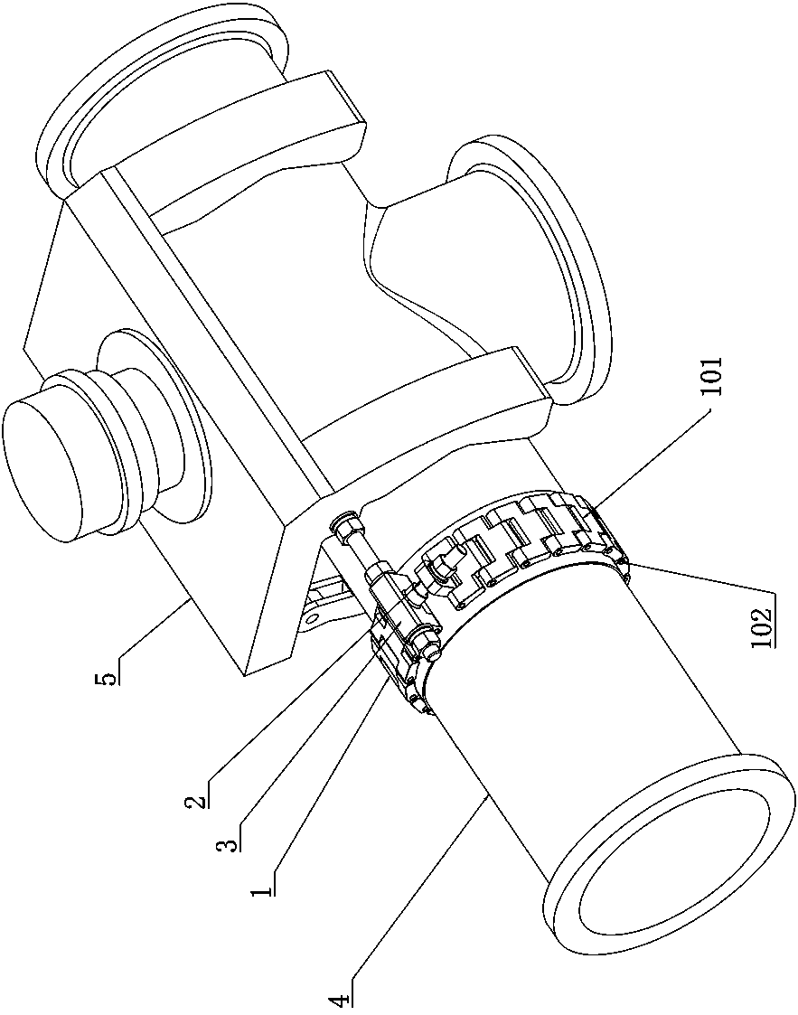 Anti-skid device for GIS tube busbar fixture