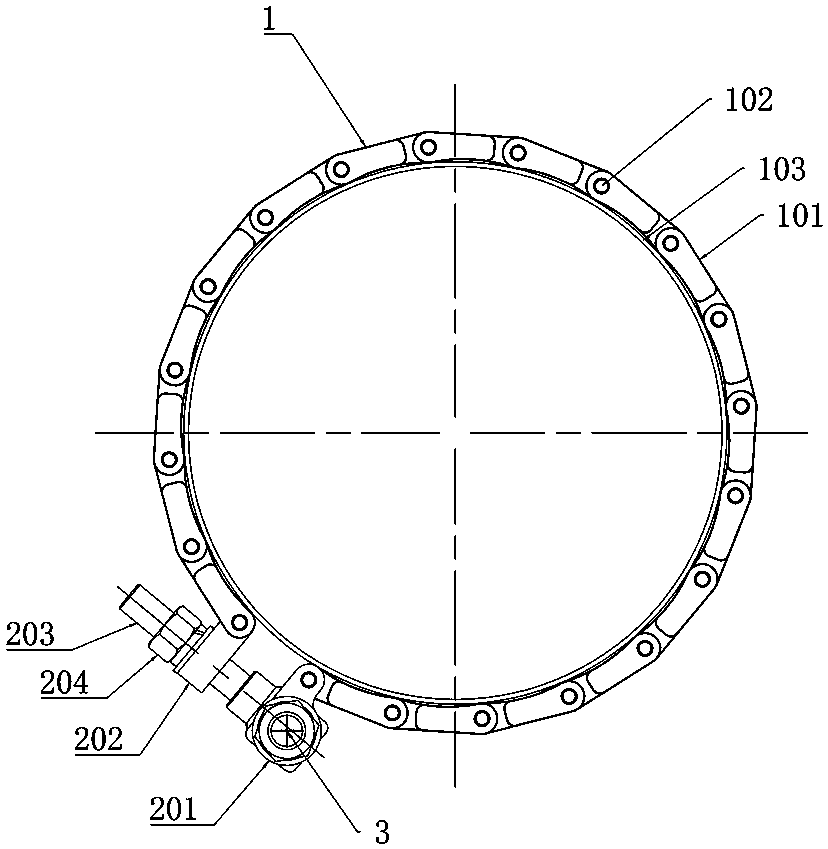 Anti-skid device for GIS tube busbar fixture