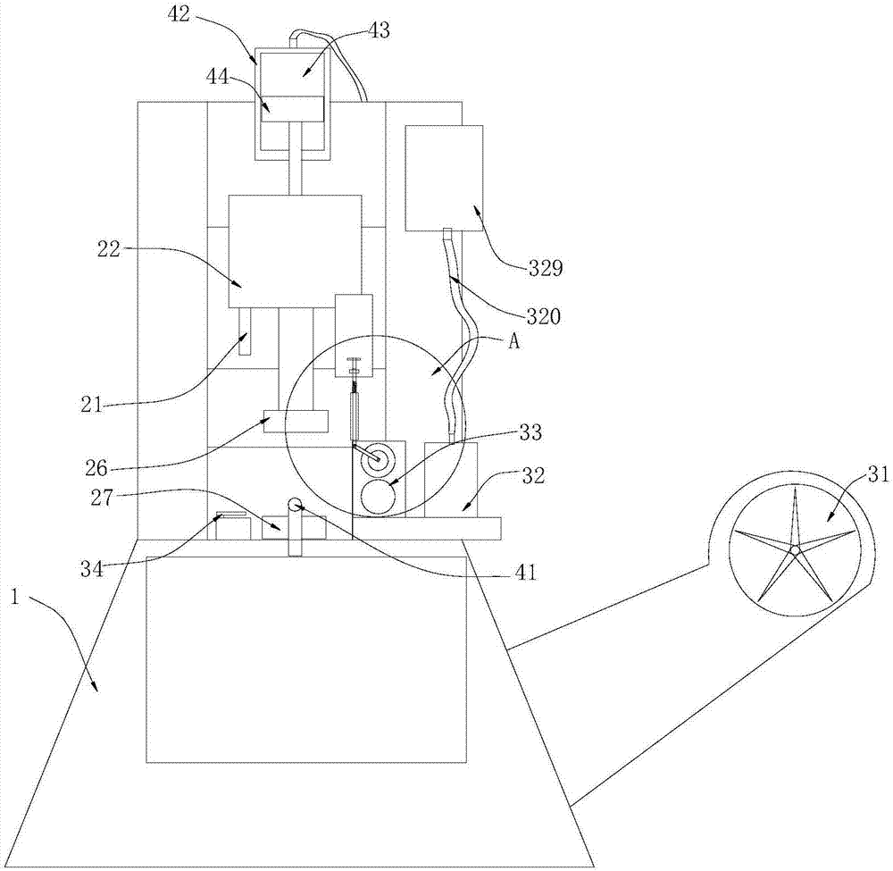 Discharging mechanism on medicine bottle cap stamp forming equipment