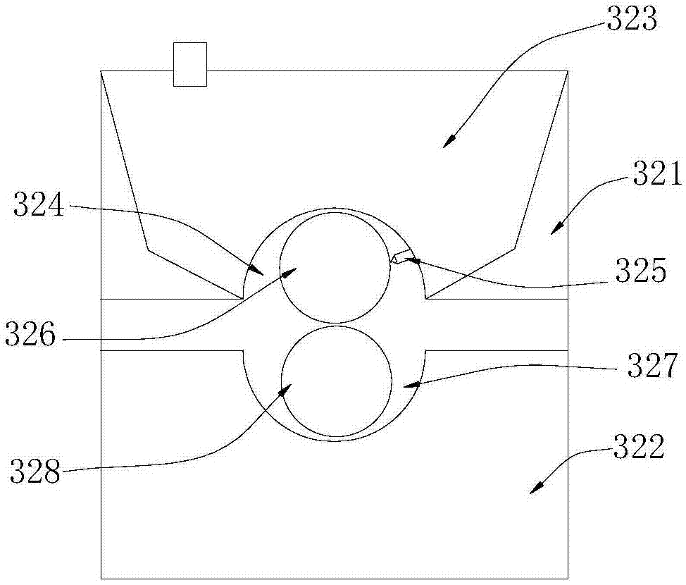 Discharging mechanism on medicine bottle cap stamp forming equipment