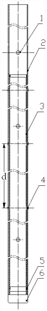 Graded buffering high-shock-resistance bending-resistance pipe-in-pipe type guide pipe and fuel assembly