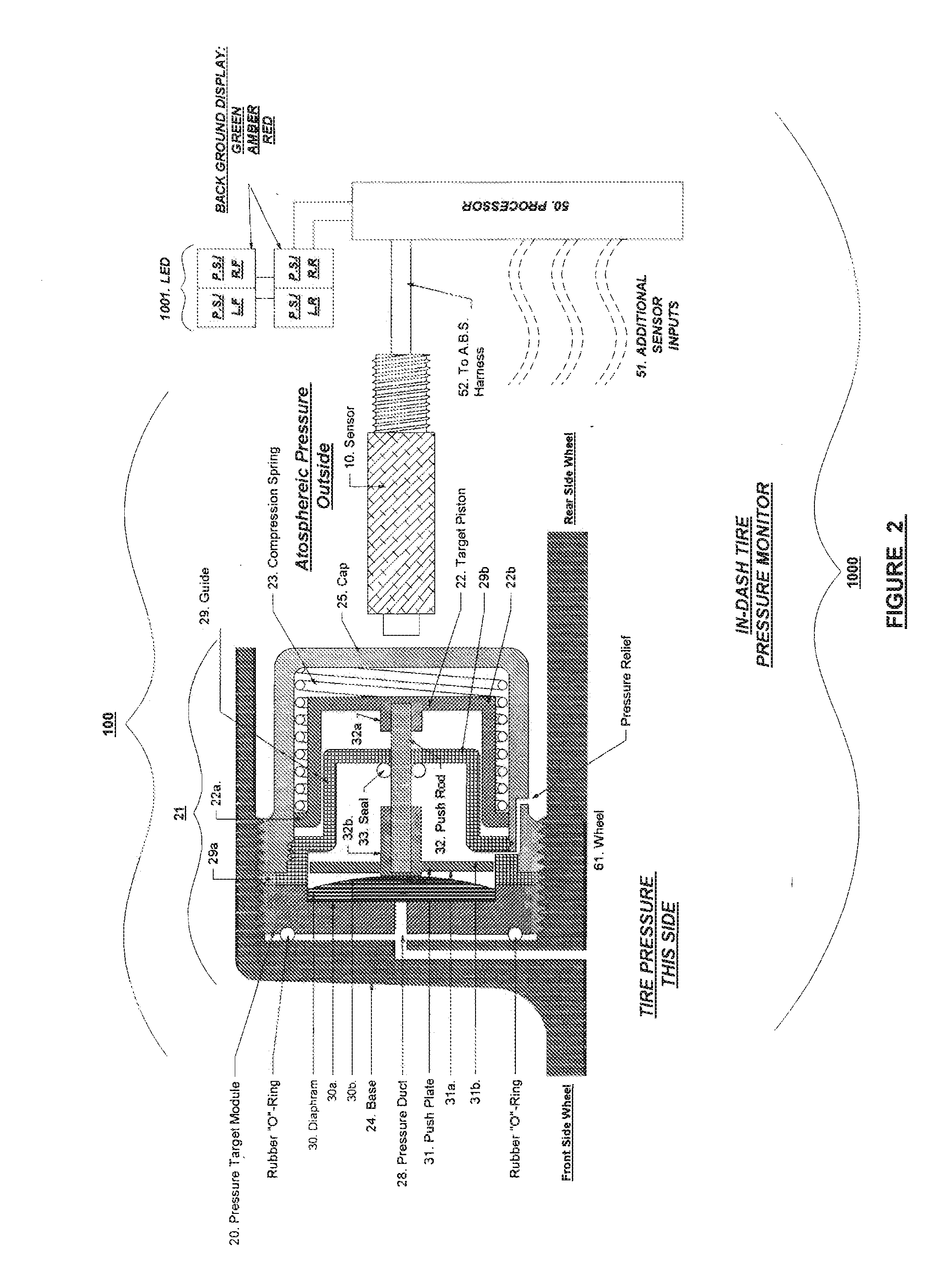 Tire pressure monitoring device, system and method