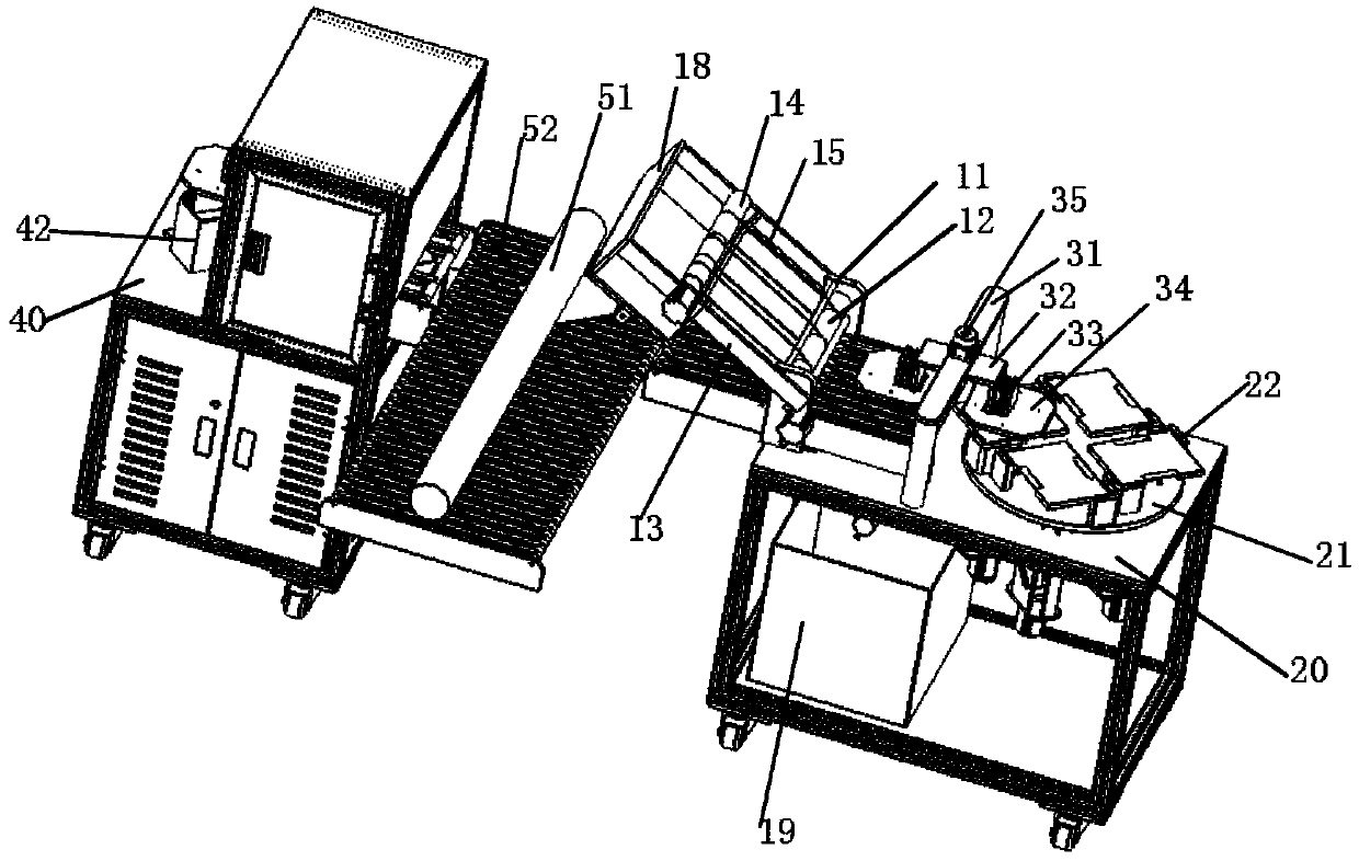 Double-side film tearing device for organic light-emitting diode (OLED) material