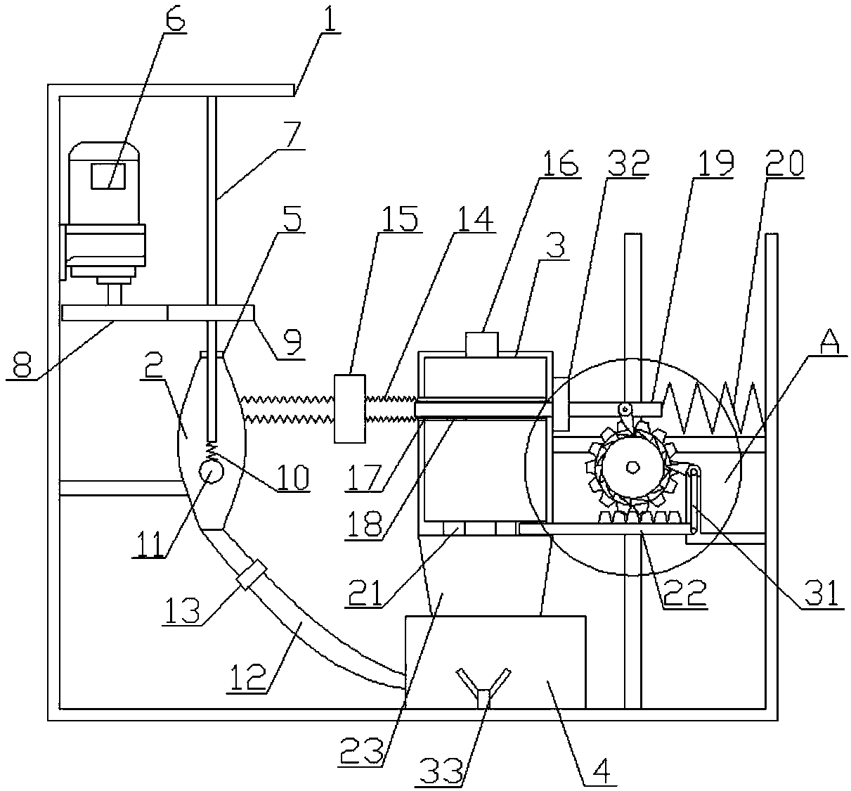 Waste treatment device for ecological agriculture