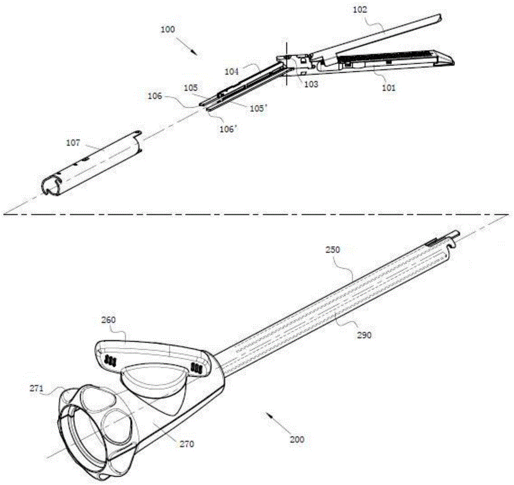 Endoscope cutting stapler