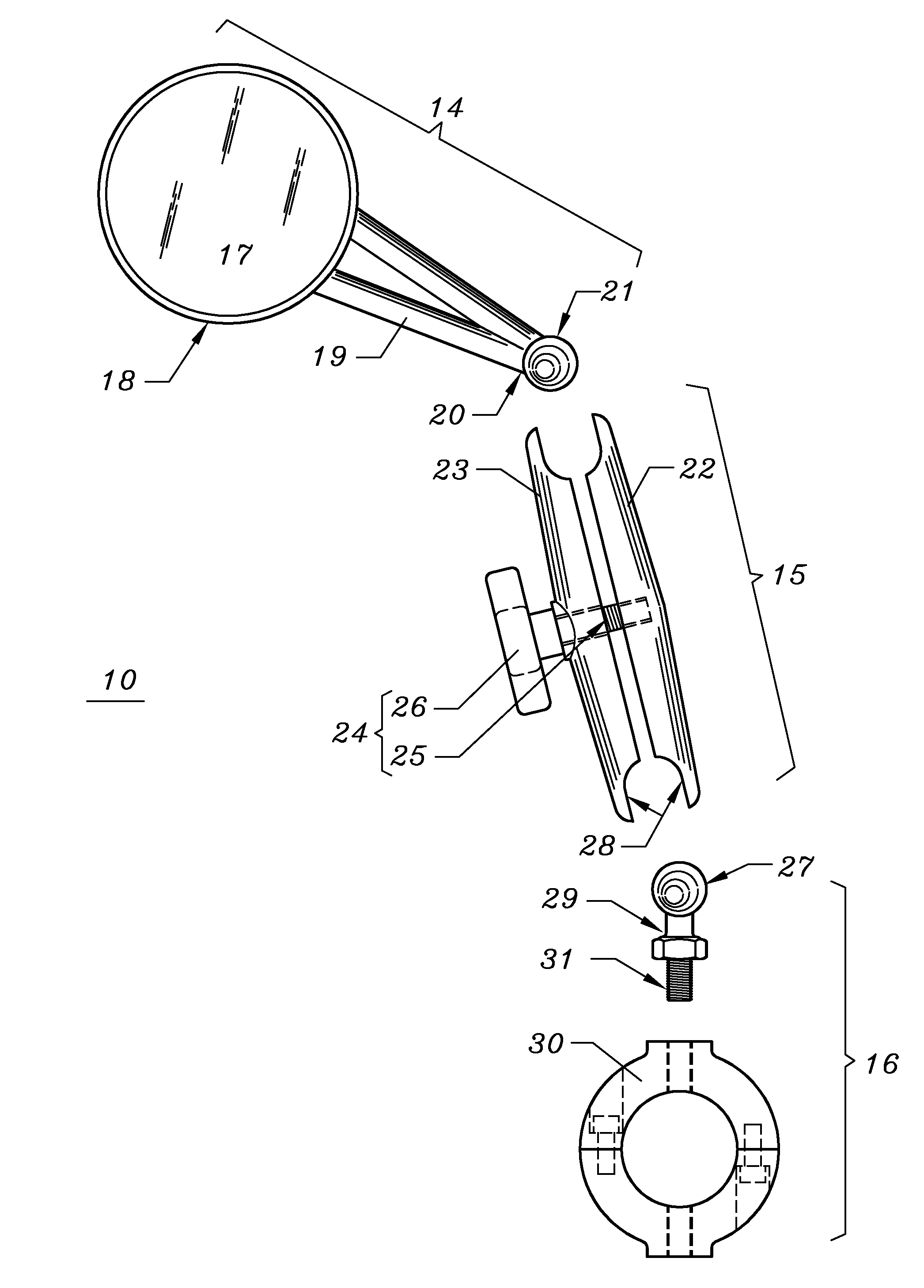 Folding Motorcycle Mirror