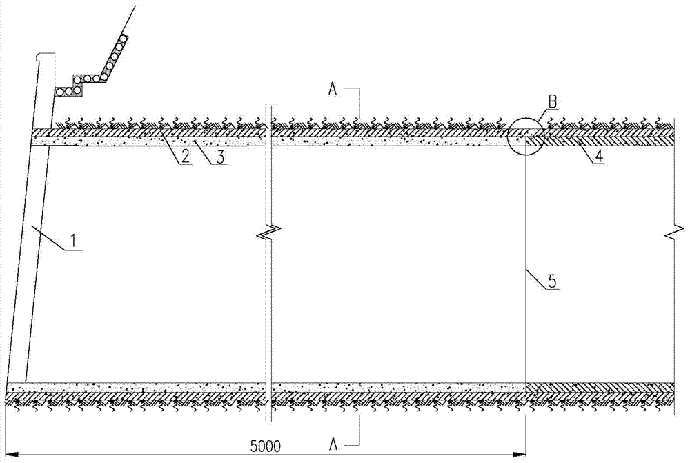 Fiber concrete secondary lining tunnel earthquake resisting and absorbing construction method