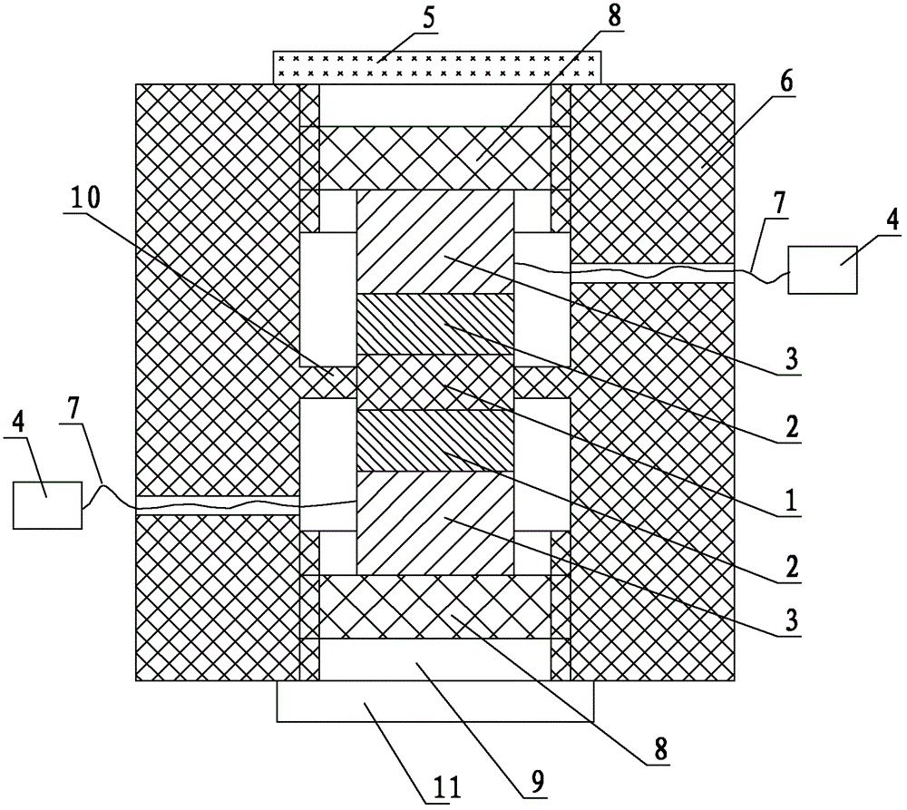 Current type cadmium zinc telluride (CZT) detector with compression joint structure