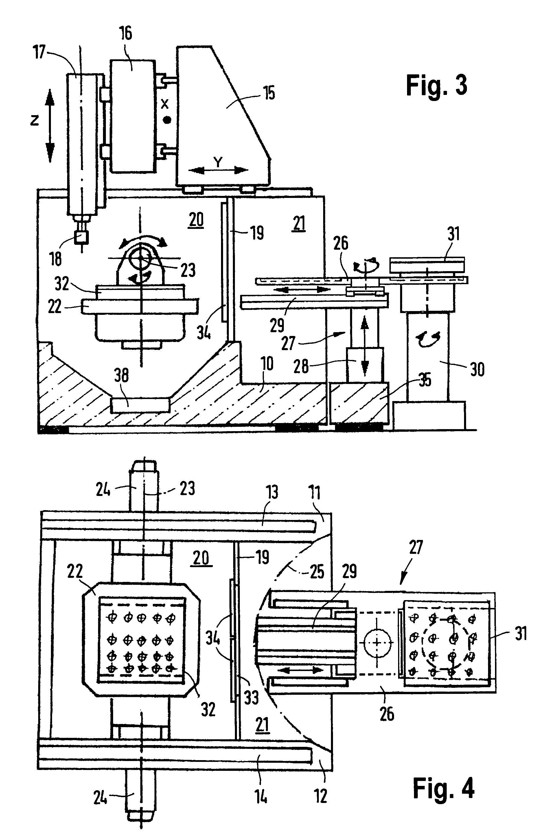 Cutting machine with a workpiece changer