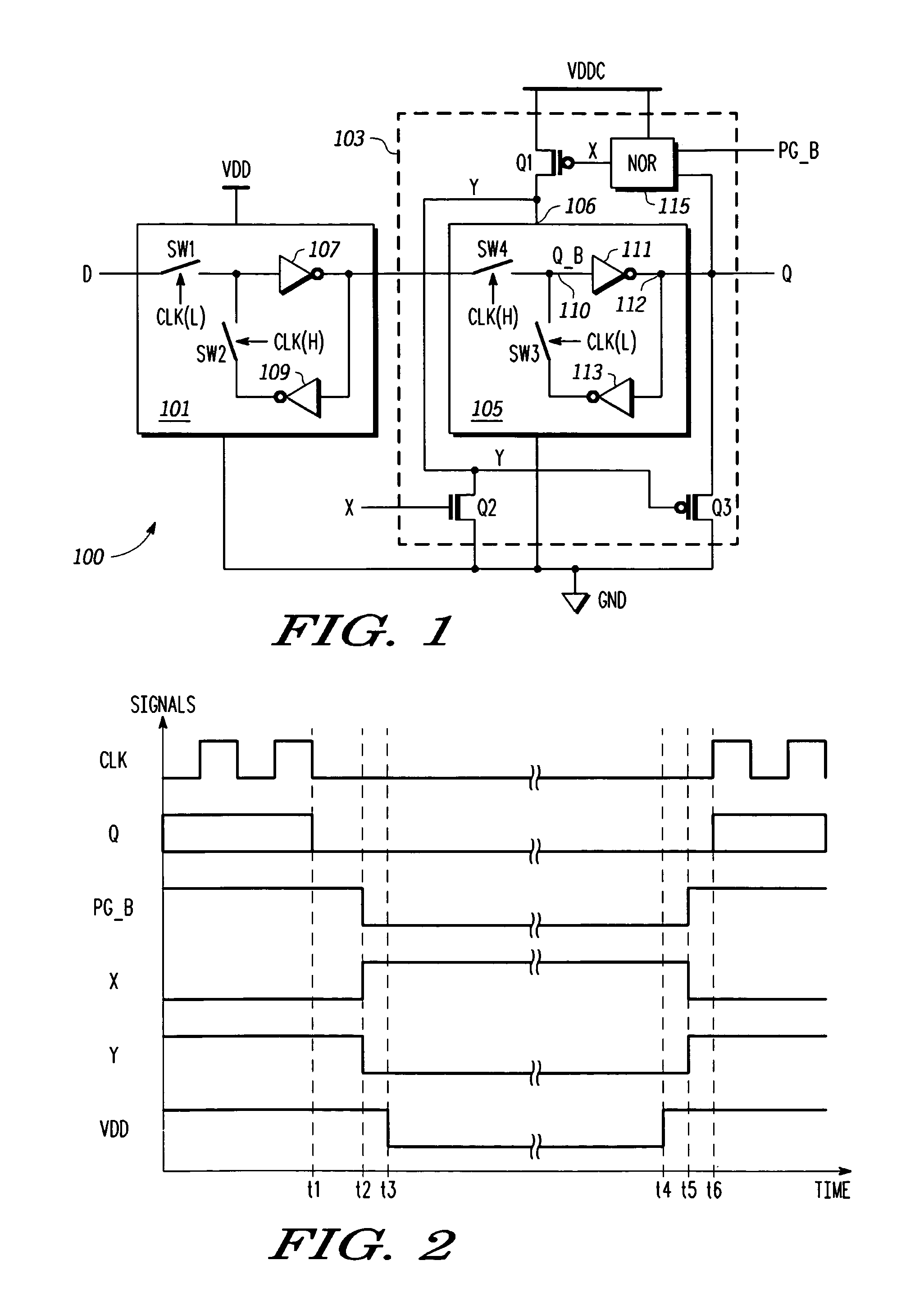 State retention power gating latch circuit