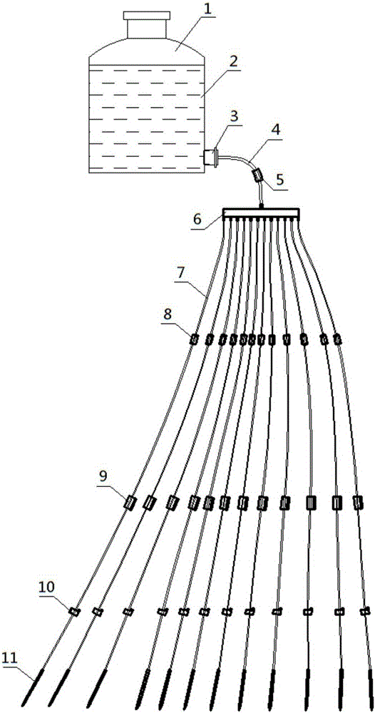 Test method for simulating expansive surrounding rock tunnel rainfall infiltration