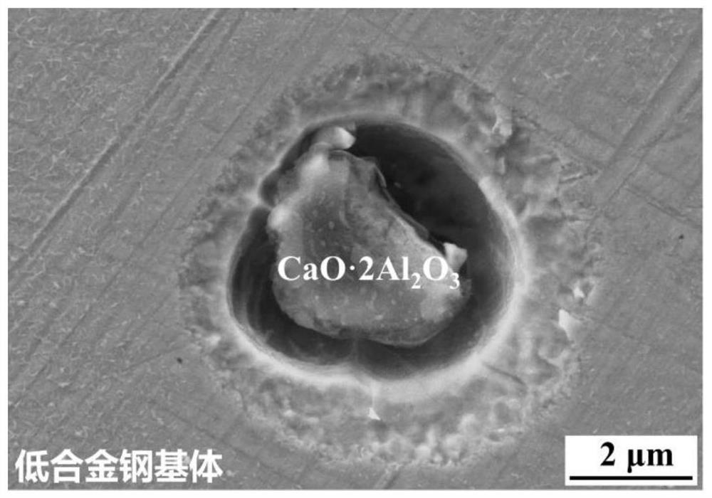 Method for detecting corrosion activity of inclusions in low alloy steel