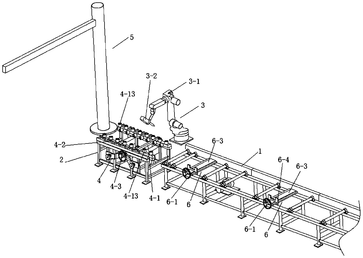 Integrated profile tenon and threading hole processing device for rail vehicle frame