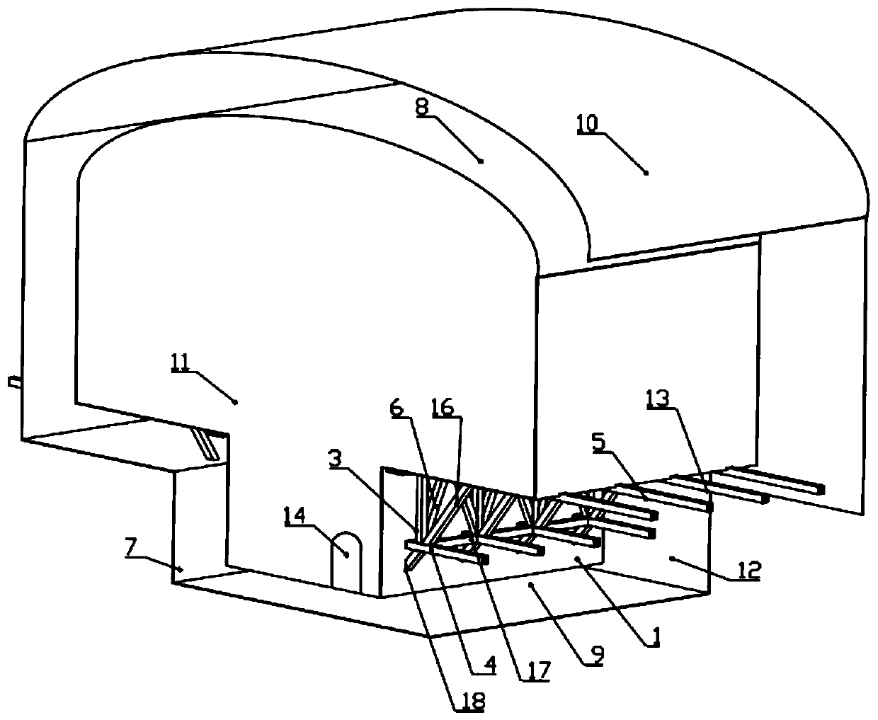 Double-layer sealing box with large supporting device