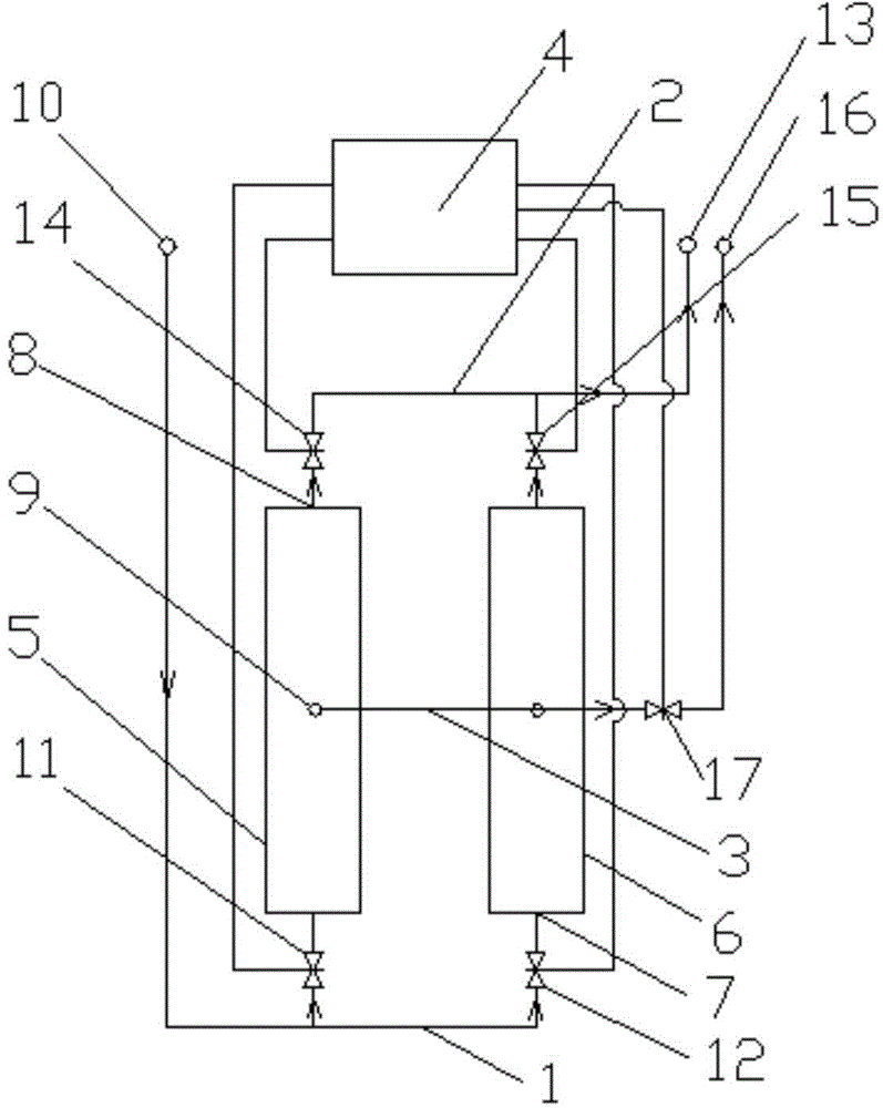 Automatic forward-backward flushing membrane filtering water-cleaning system