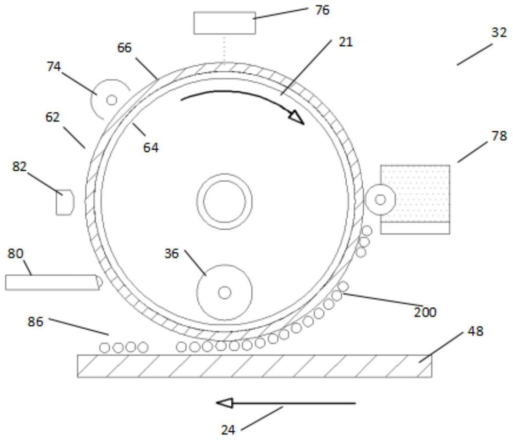 Selective spreading device and spreading method