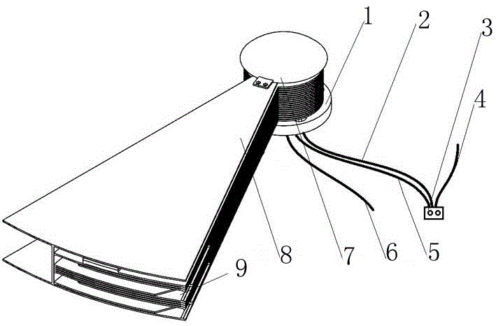 Vehicle-mounted sun shading, snow blocking and power storing device