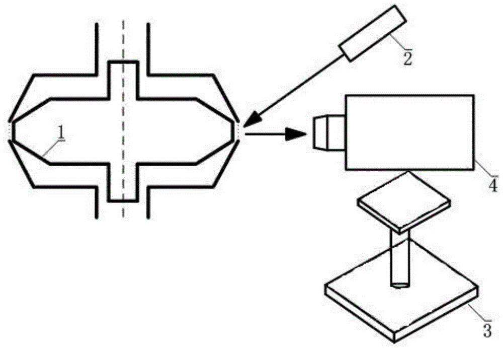 A blood cell mechanical stress deformation pulse laser synchronous microscopic imaging observation device