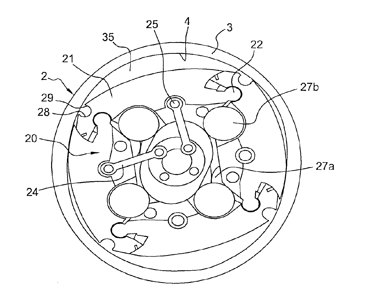 Engine having rotary pistons