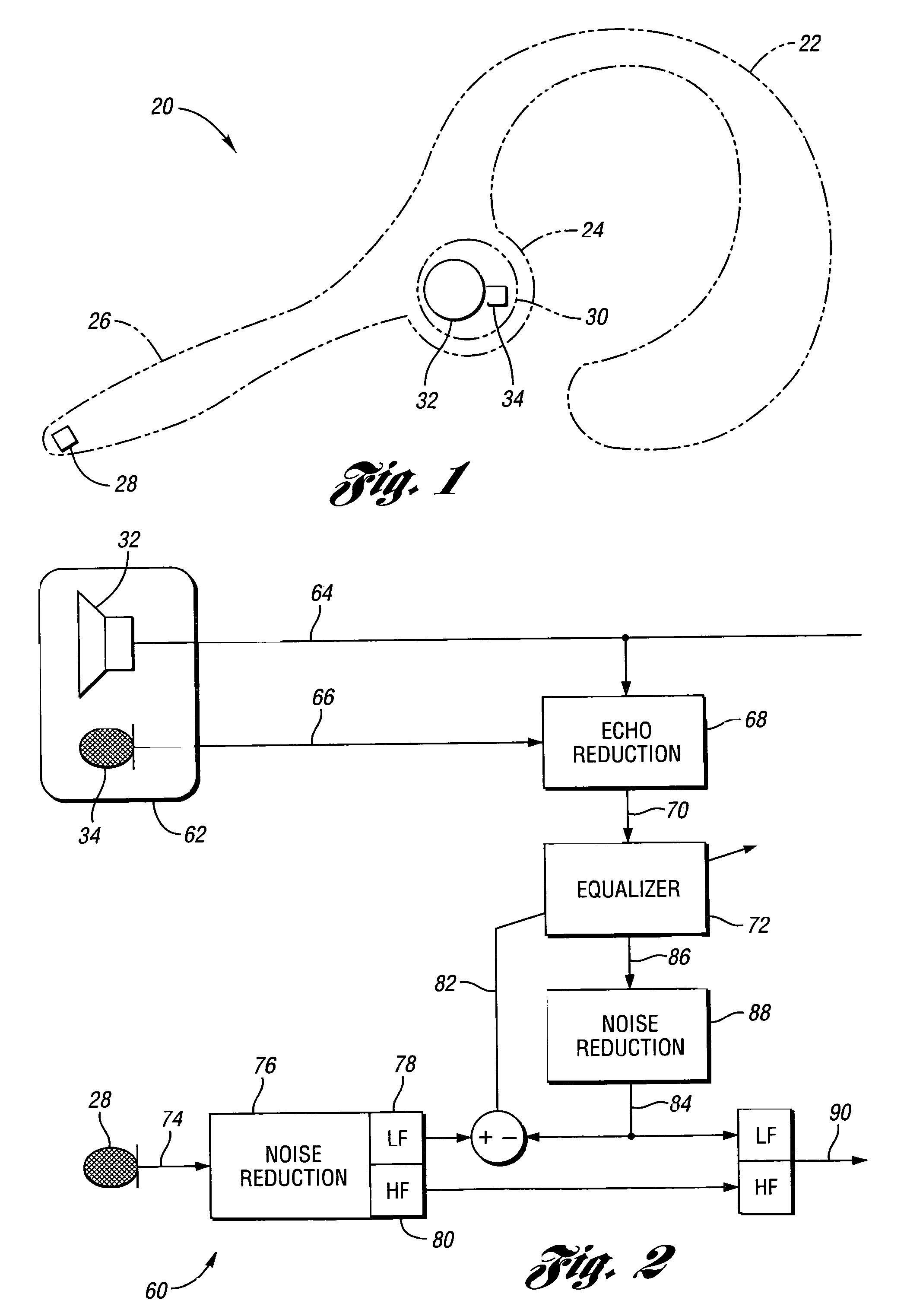 Dual microphone noise reduction for headset application