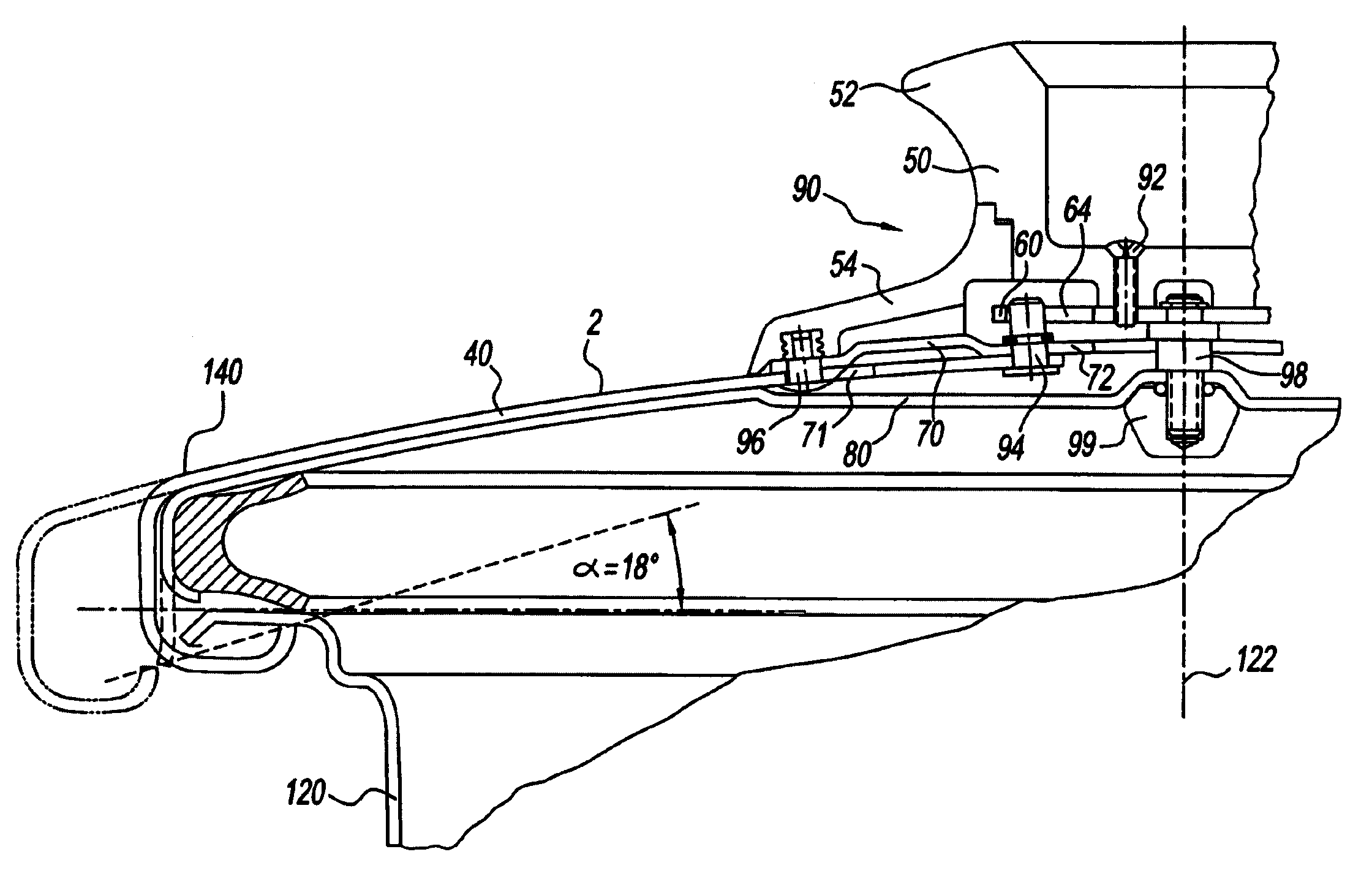 Closing device for a container