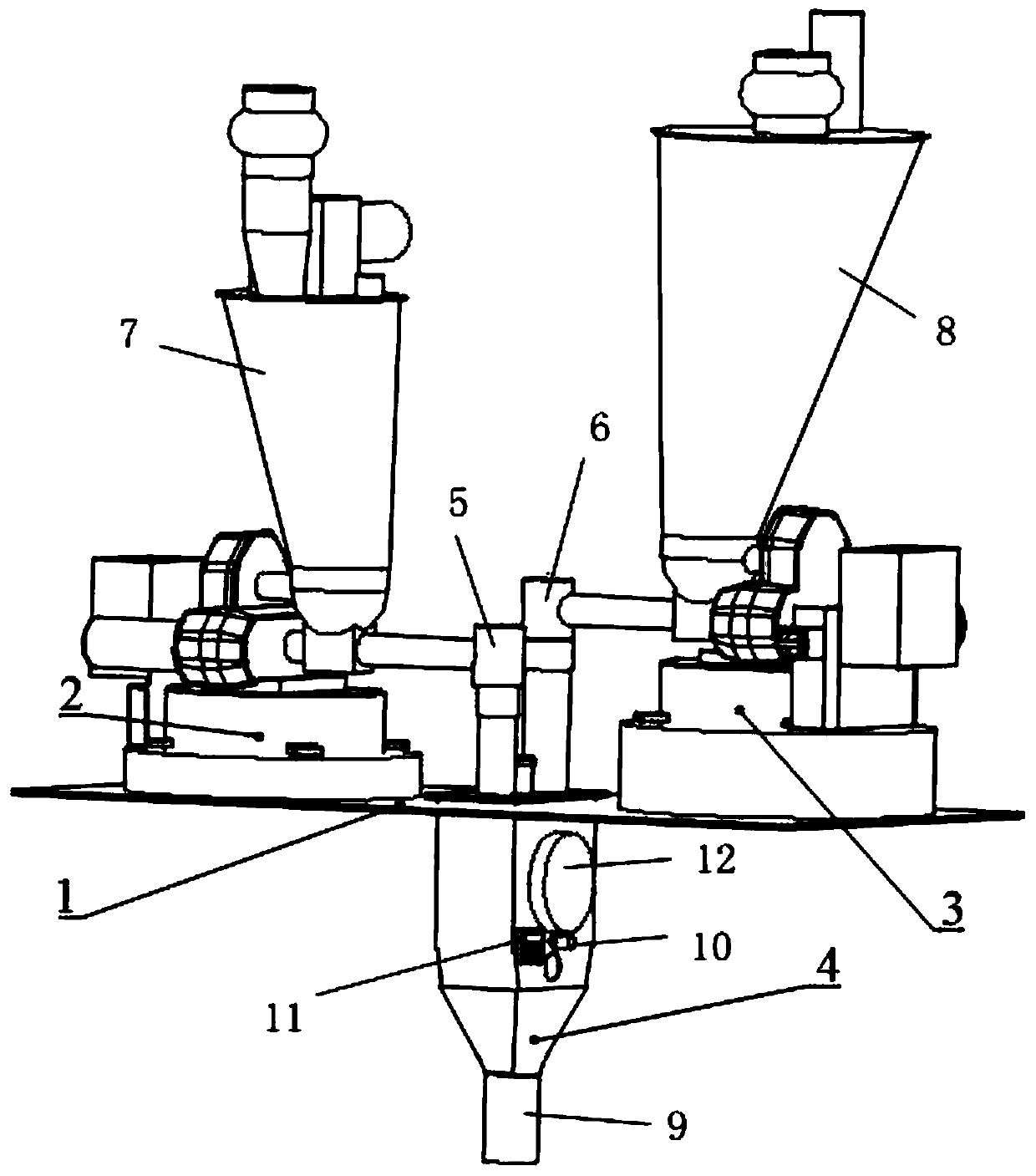 Material distribution device and method