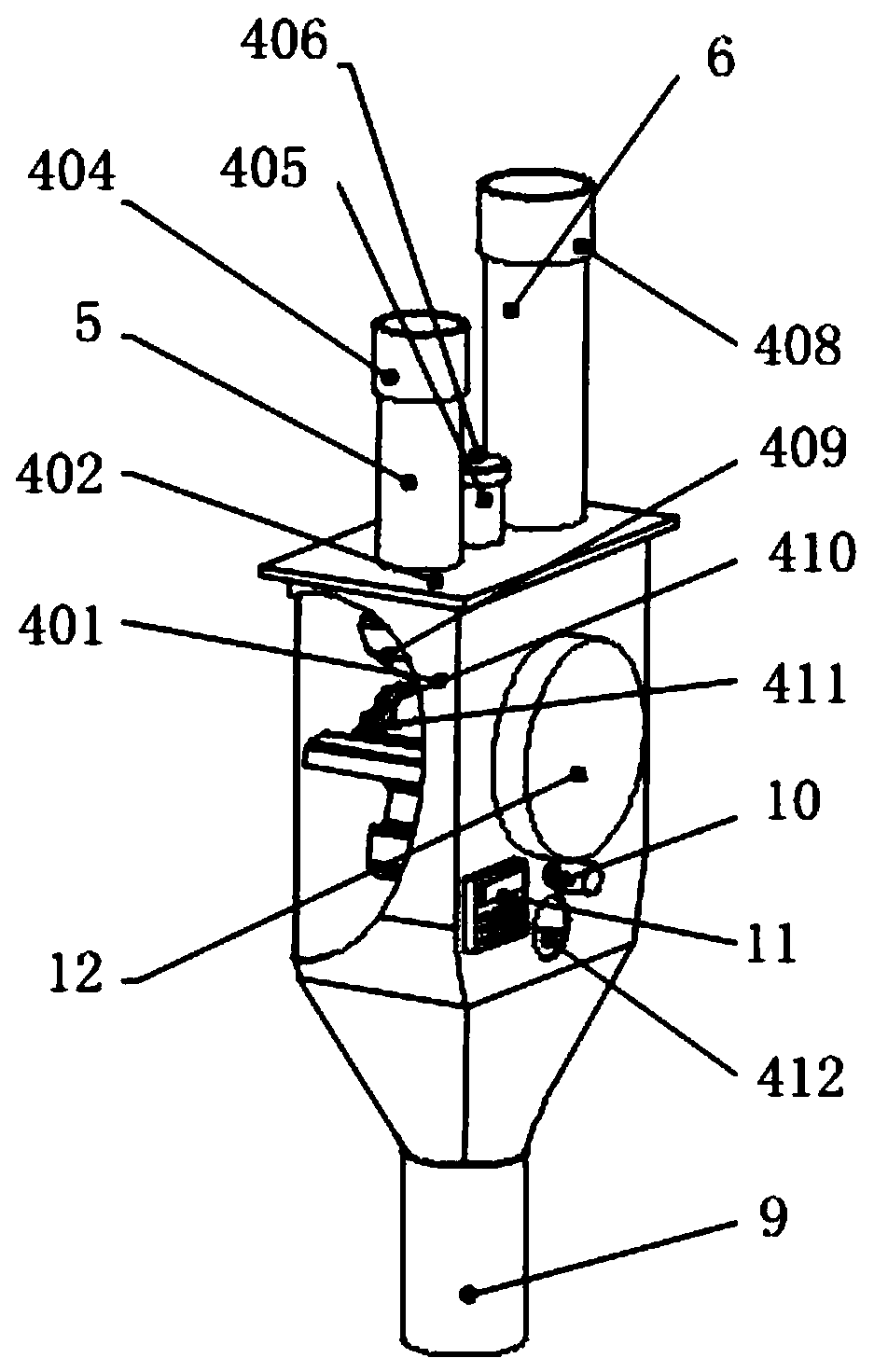 Material distribution device and method