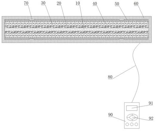 Electric heating type gravity blanket based on intelligent sensing and production process thereof