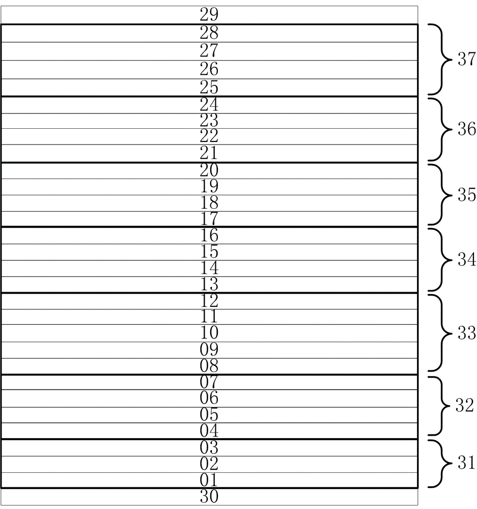 Gainp/gaas/ge/ge four-junction solar cell and preparation method thereof