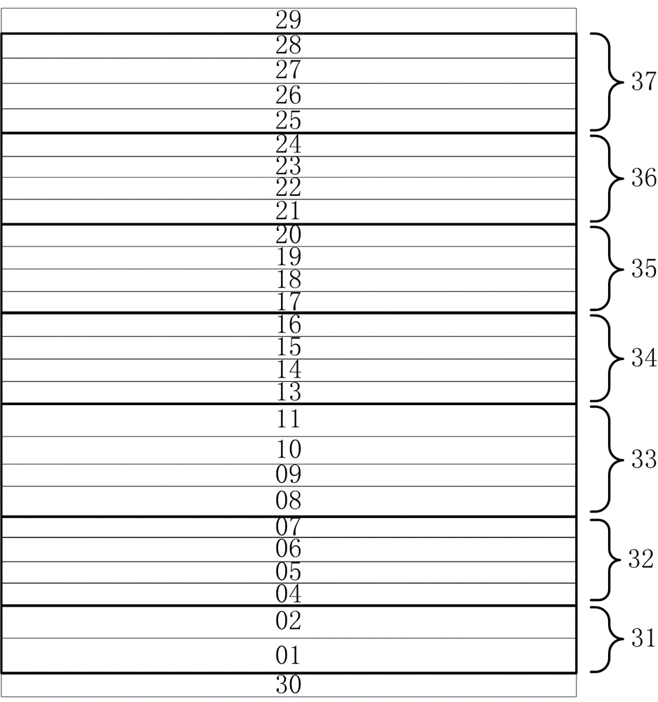 Gainp/gaas/ge/ge four-junction solar cell and preparation method thereof