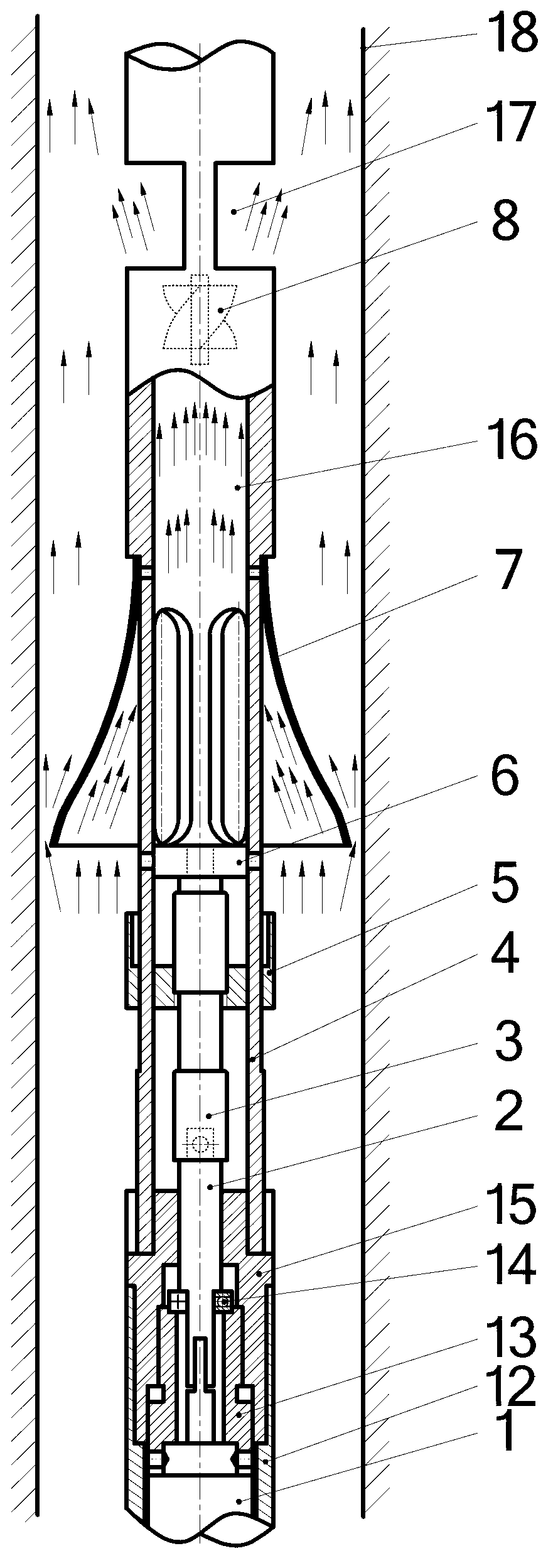 Device and method for measuring downhole liquid production profile flow and water holding capacity