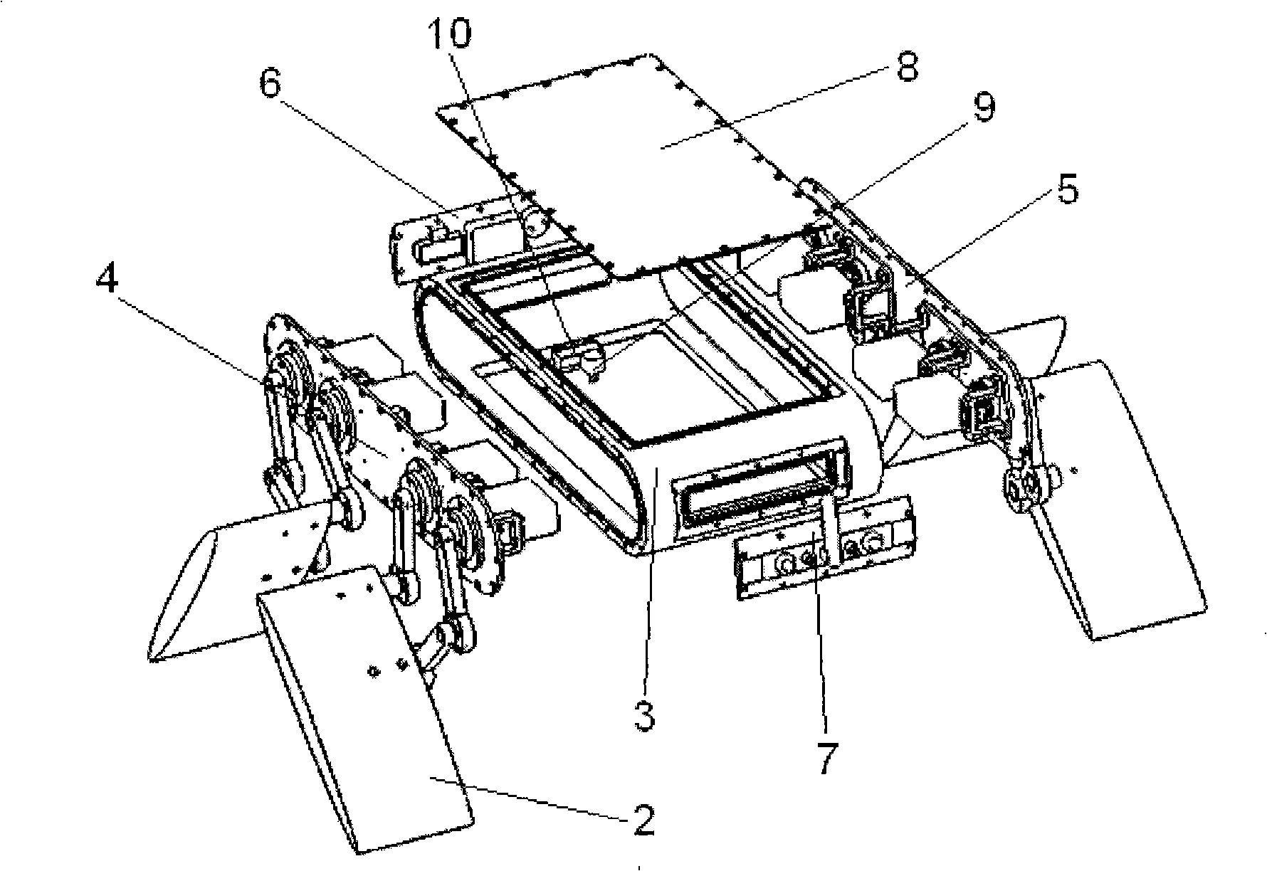 Amphibious bionics robot