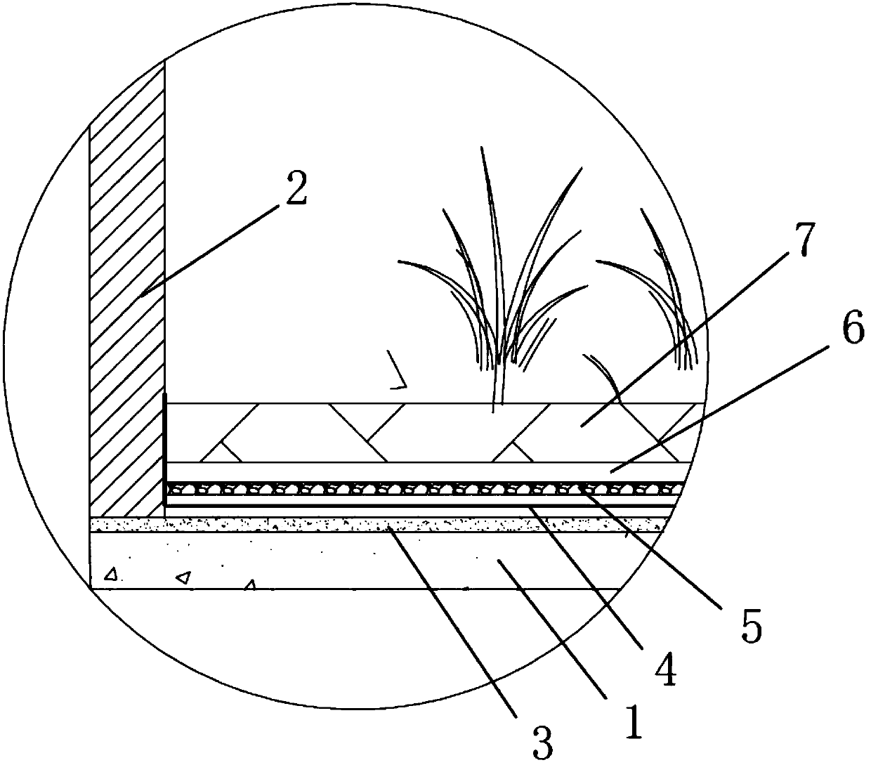 A kind of green roof structure and its construction method